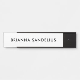 Placa De Porta Nome personalizado em roteiro minimalista moderno