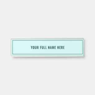 Placa De Porta Nome Personalizado Frame Sinal de Porta Moderna -