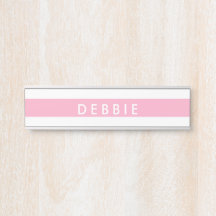 Nome personalizado listras horizontais cor-de-rosa