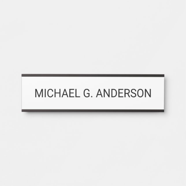 Placa De Porta Nome Personalizado Profissional (Frente)