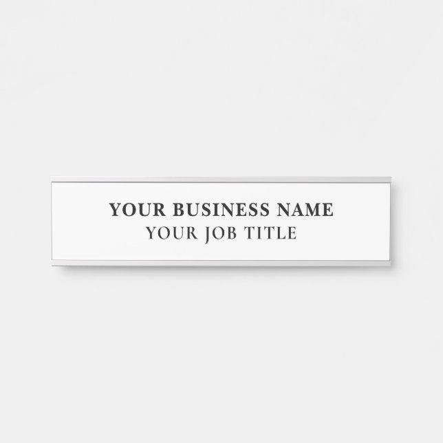 Placa De Porta Nome Título Funcionário Sinal de Porta do Office (Frente)
