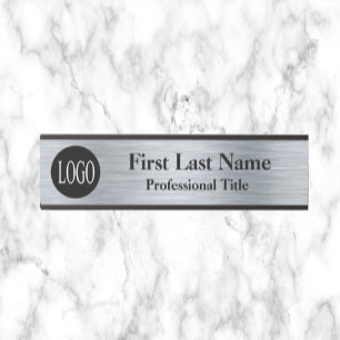 Placa De Porta Office Door Signs Silver Color Logo Sign