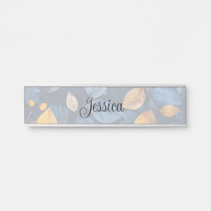Placa De Porta Ouro Foliage Sonha Natureza de outono Beleza