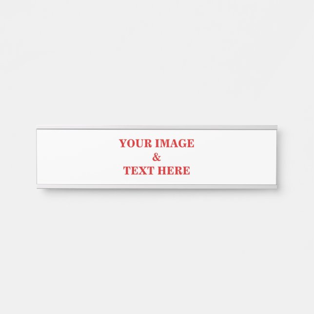 Placa De Porta Personalizado Personalizado Sua Própria Fotografia (Frente)