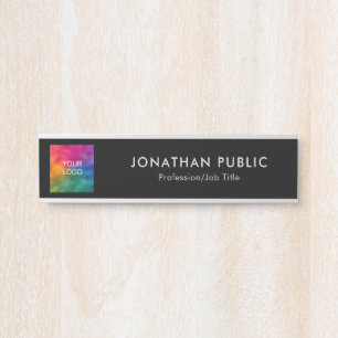 Placa De Porta Personalize o logotipo da sua empresa aqui Modelo
