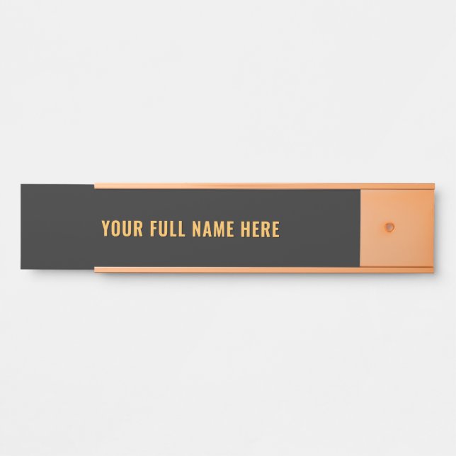 Placa De Porta Personalized Custom Name Door Sign Example (Frente)