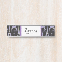 Placa De Porta Personalized Paris Desk Name Plate