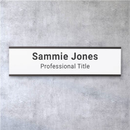 Placa De Porta Placa de nome autoadesivo 2x8 para porta de escrit