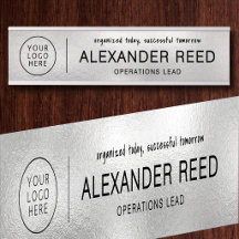 Placas de Nome com Logotipo na Porta da Escritório