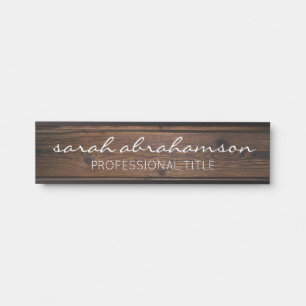 Placa De Porta Placas de Porta de Escritório em Madeira Rústica E