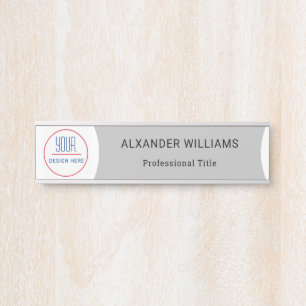 Placa De Porta Porta do escritório intercambiável Placa com logot