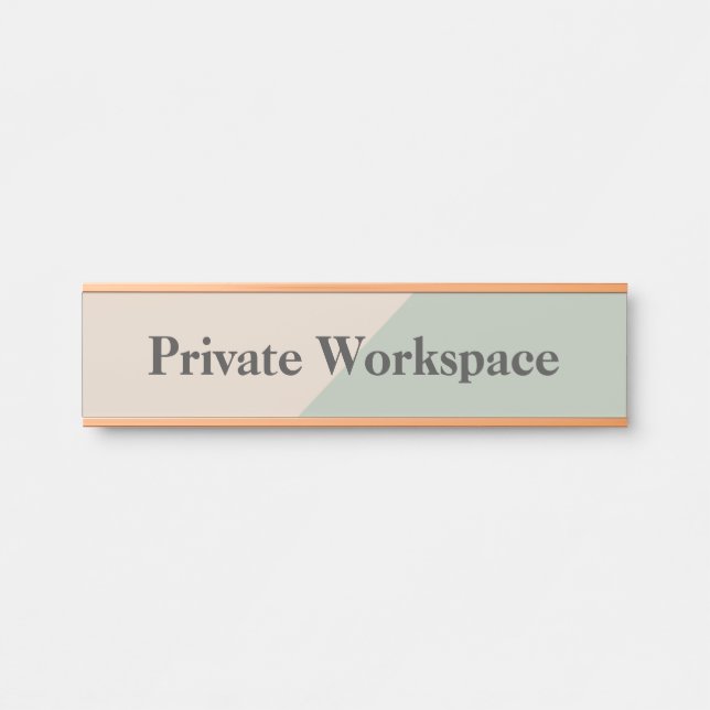 Placa De Porta Private Workspace Office Boundary (Frente)