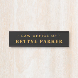 Placa De Porta Procurador | Escritório de Direito Dourado