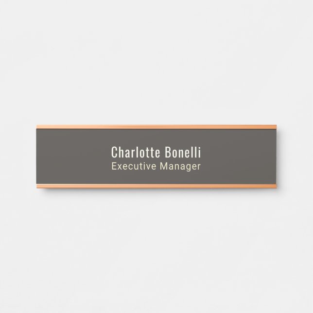 Placa De Porta Professional Modern Minimalist Plain  (Frente)