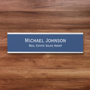 Placa De Porta Profissional de Título do Office Name Moderno