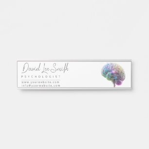 Placa De Porta Psicólogo / Neurologista Minimalista