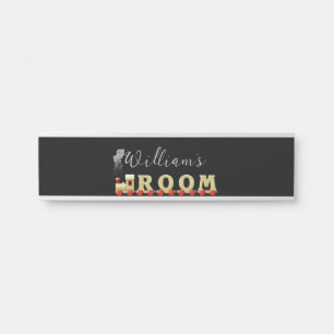 Placa De Porta Quadro Pendurado para Quarto de Trem Divertido par