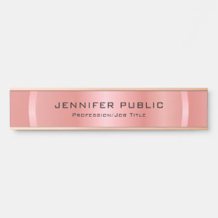 Placa De Porta Rosegold Modern Glamorous Elegante Modelo