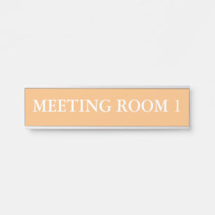 Placa De Porta Sala de Administração da sala de reunião minimalis