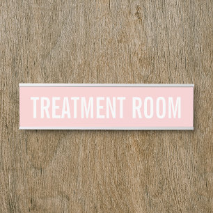 Placa De Porta Sala Spa Feminina Blush Pink Beleza Rosa Salão