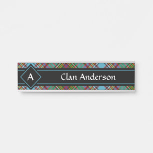Placa De Porta Símbolo Clan Anderson Tartan Door