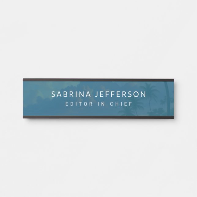Placa De Porta Simples e Elegante (Frente)