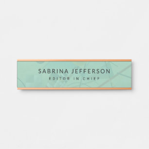 Placa De Porta Simples e Elegante