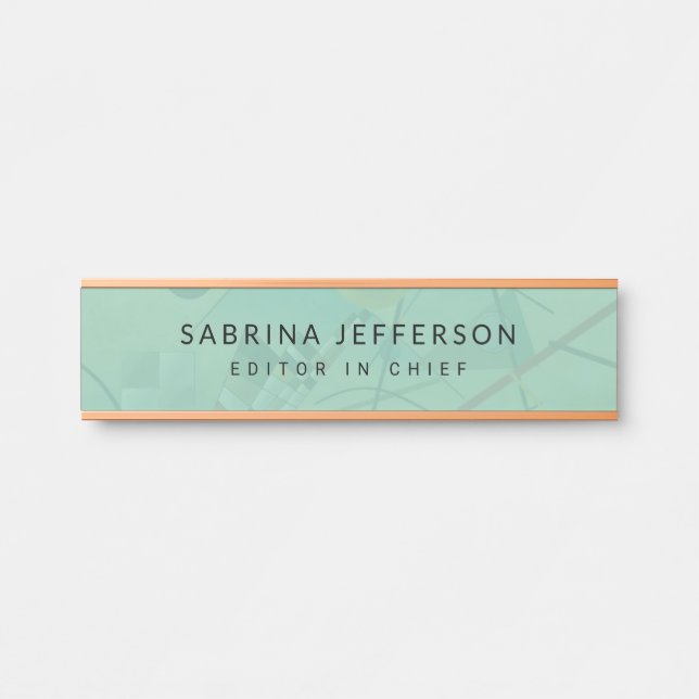 Placa De Porta Simples e Elegante (Frente)