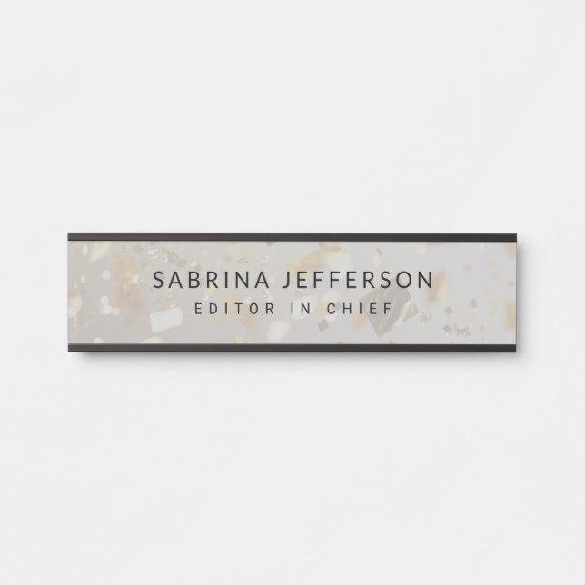 Placa De Porta Simples e Elegante (Frente)