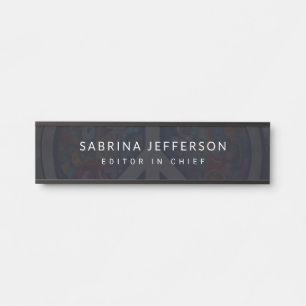 Placa De Porta Simples e Elegante