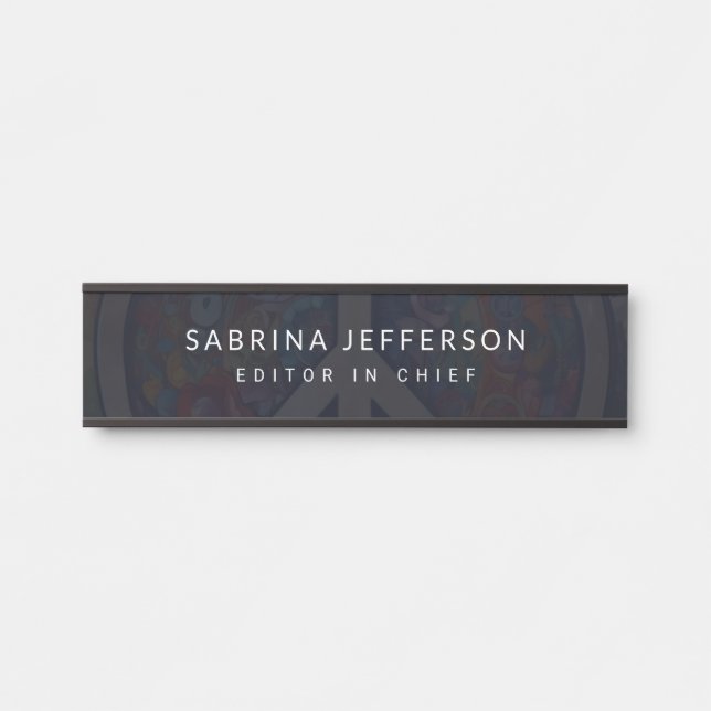 Placa De Porta Simples e Elegante (Frente)