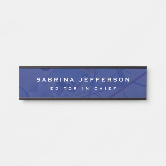 Placa De Porta Simples e Elegante (Frente)