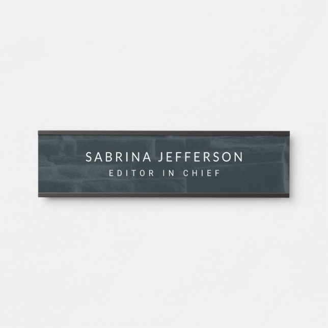 Placa De Porta Simples e Elegante (Frente)