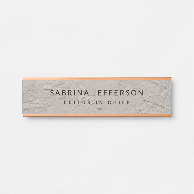 Placa De Porta Simples e Elegante (Frente)