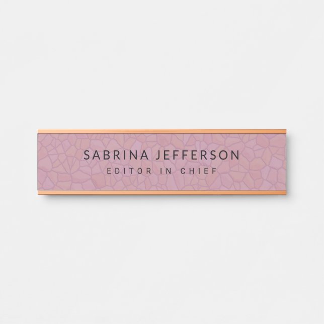 Placa De Porta Simples e Elegante (Frente)