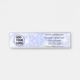 Placa De Porta simples e mínimo adicione seu logotipo/design aqui