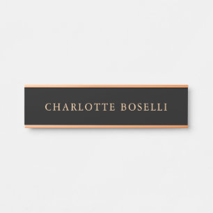 Placa De Porta Simples profissional clássico elegante minimalista