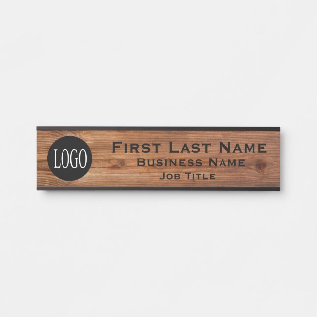 Placa De Porta Sinal de Madeira Rústica para Porta de Escritório  (Frente)