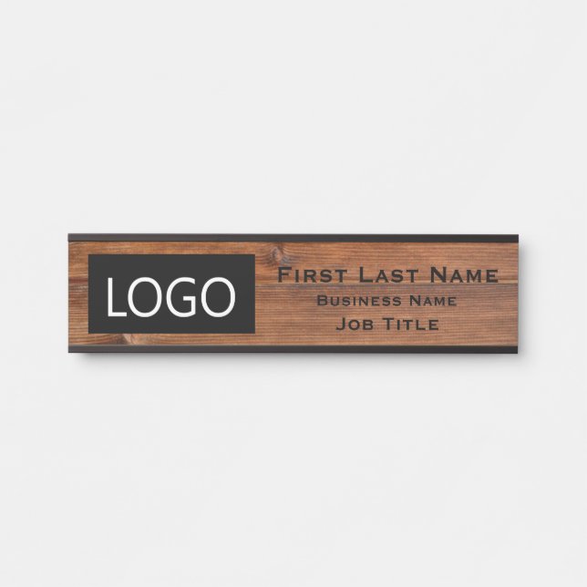 Placa De Porta Sinal de Madeira Rústica para Porta de Escritório  (Frente)