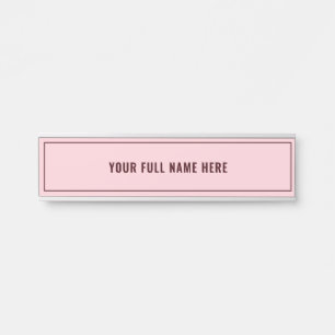 Placa De Porta Sinal de porta com formato de nome personalizado -