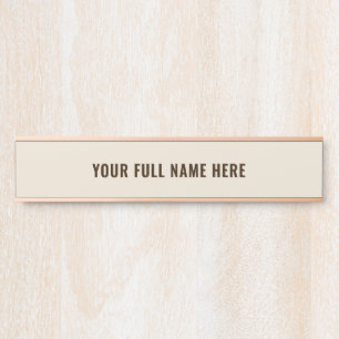 Placa De Porta Sinal de Porta com Nome Personalizado Exemplo Esco
