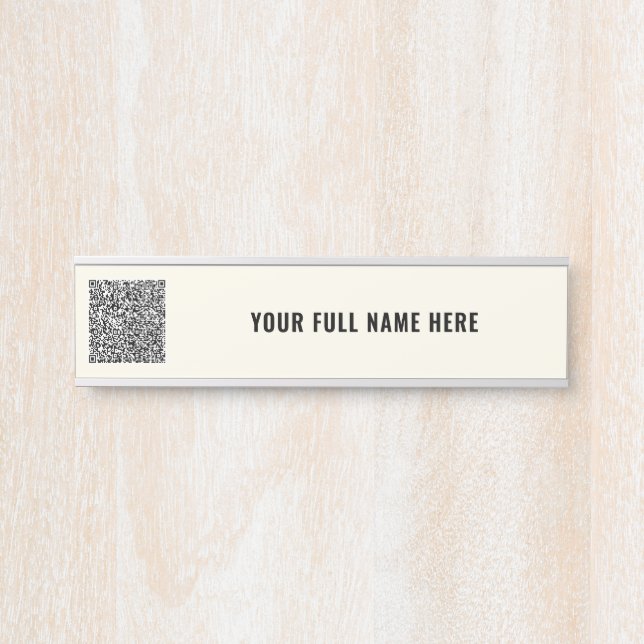 Placa De Porta Sinal de porta do escritório comercial com código  (Frente)