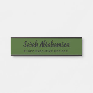 Placa De Porta Sinal de Porta do Escritório Verde Sinaliza a Pla