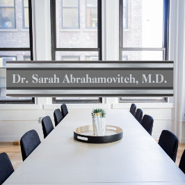 Placa De Porta Sinal de Porta do Médico Silver