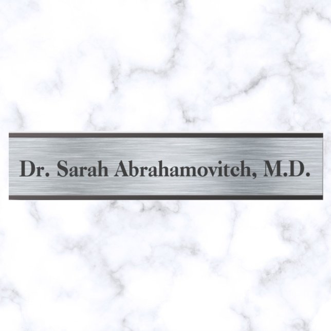 Placa De Porta Sinal de Porta do Médico Silver (Criador carregado)