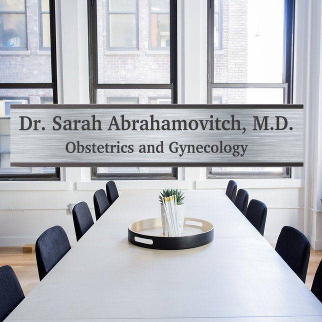 Placa De Porta Sinal de Porta do Médico Silver (Criador carregado)