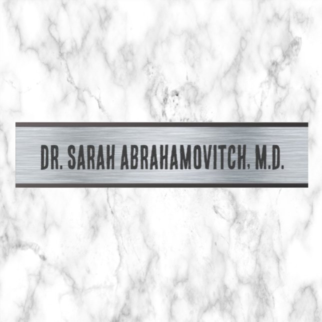 Placa De Porta Sinal de Porta do Médico Silver (Criador carregado)