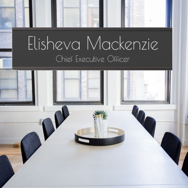 Placa De Porta Sinal de Porta do Office - Preto e Branco (Criador carregado)