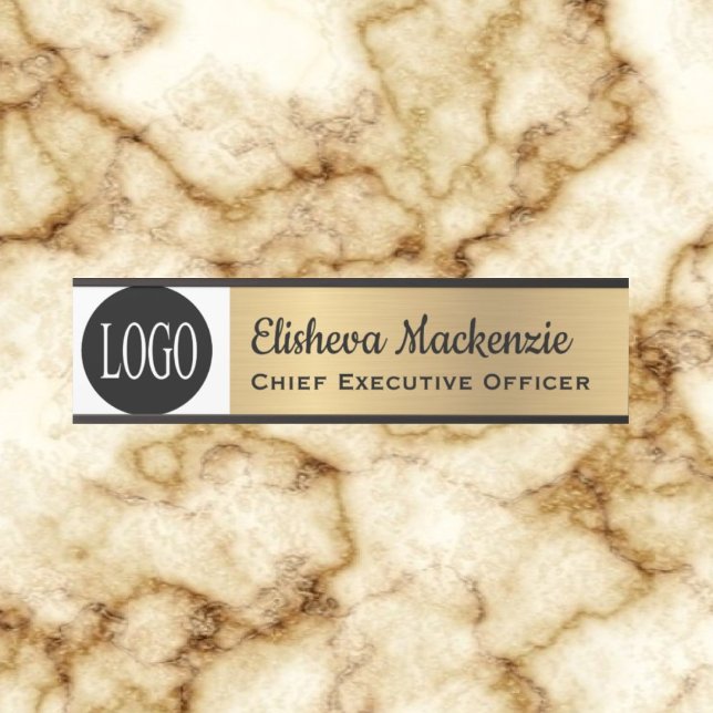 Placa De Porta Sinal de porta Dourada do escritório preto assina  (Criador carregado)