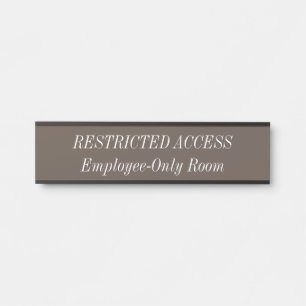 Placa De Porta Sinal de porta "RESTRICTED ACCESS" "Employee Only